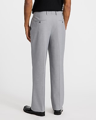 Relaxed Gray Stretch Suit Pant