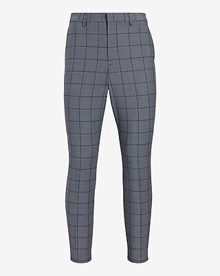 Extra Slim Windowpane Wool-blend Modern Tech Suit Pant | Express