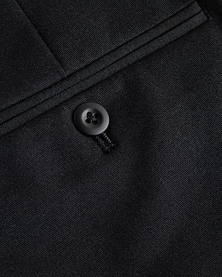 Classic Black Stretch Cotton-Blend Suit Pant