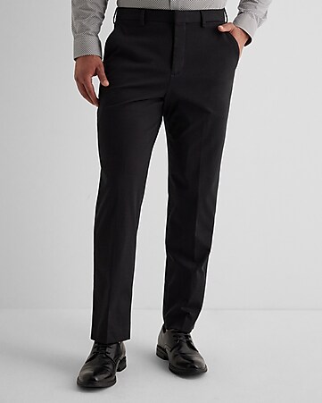 Men's Black Classic & Modern Fit Dress Pants - Express