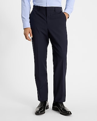 Classic Dark Navy Wool-Blend Modern Tech Suit Pants