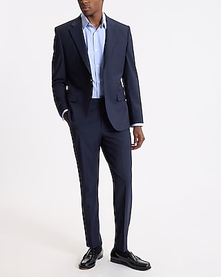 Slim Dark Navy Wool-Blend Modern Tech Suit Pant