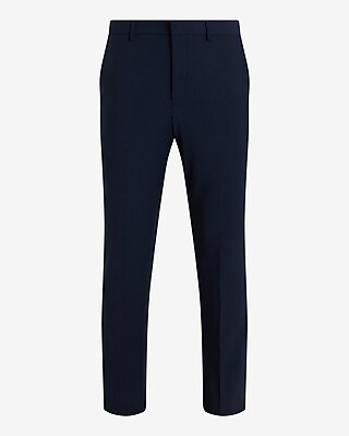 Slim Dark Navy Wool-Blend Modern Tech Suit Pant