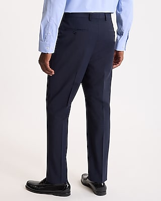 Slim Dark Navy Wool-Blend Modern Tech Suit Pant