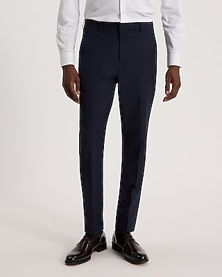 Extra Slim Deep Navy Wool-Blend Modern Tech Suit Pant