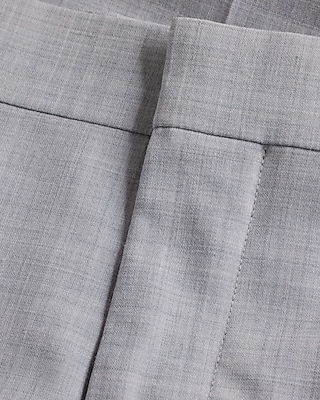 Slim Light Gray Wool-Blend Modern Tech Suit Pant