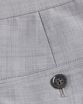 Slim Light Gray Wool-Blend Modern Tech Suit Pant