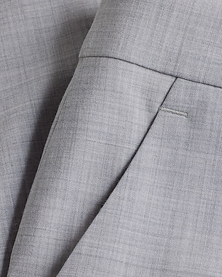 Slim Light Gray Wool-Blend Modern Tech Suit Pant