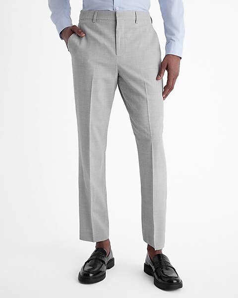 Slim Light Gray Modern Tech Suit Pant