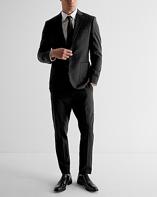 black pinstripe dress pants mens Men's Black Pinstripe Pants main image 0