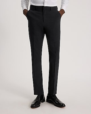 Extra Slim Charcoal Wool-Blend Modern Tech Suit Pant