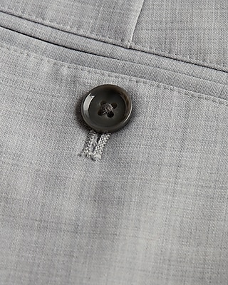 Classic Light Gray Wool-Blend Modern Tech Suit Pant