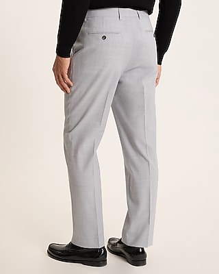 Classic Light Gray Wool-Blend Modern Tech Suit Pant