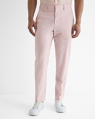 slim light pink wool-blend modern tech suit pant
