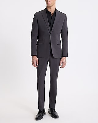 Extra Slim Slate Gray Stretch Cotton Suit Pant
