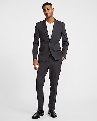 Extra Slim Slate Gray Stretch Cotton Suit Pant