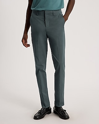 Extra Slim Dusty Teal Stretch Cotton Suit Pant