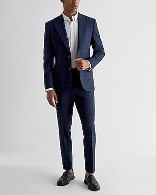 Slim Plaid Seersucker Suit Pant