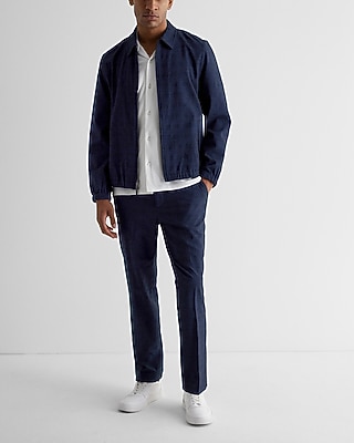 Slim Plaid Seersucker Suit Pant