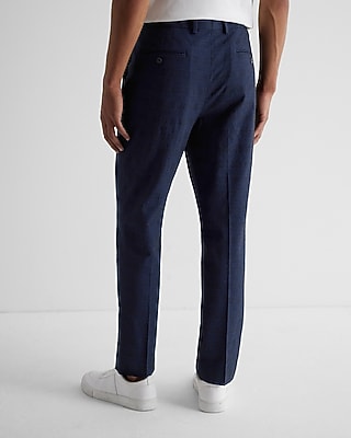 Slim Plaid Seersucker Suit Pant