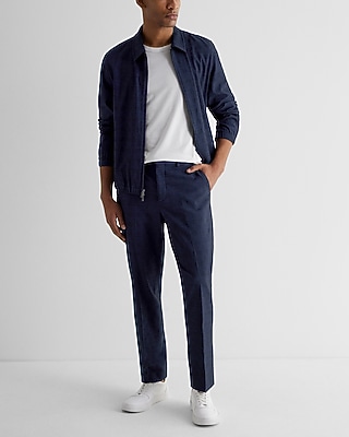 Slim Plaid Seersucker Suit Pant