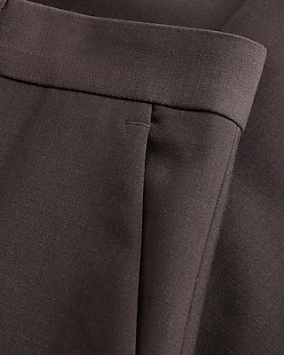Slim Brown Wool-Blend Washable Modern Tech Suit Pant
