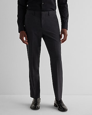 Classic Charcoal Wool-blend Modern Tech Suit Pant