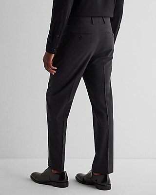 Classic Charcoal Wool-Blend Modern Tech Suit Pant