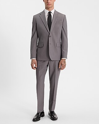 Slim Gray Washable Stretch Suit Pant