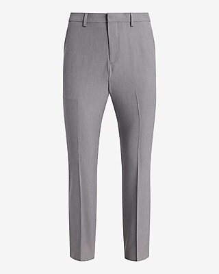 Slim Gray Washable Stretch Suit Pant