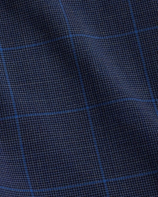 Extra Slim Blue Windowpane Wool-Blend Modern Tech Suit Pant