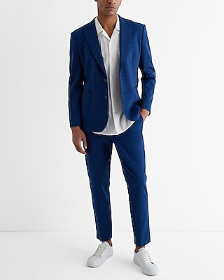 Extra Slim Blue Stretch Cotton-Blend Suit Pant