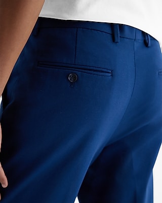 Extra Slim Blue Stretch Cotton-Blend Suit Pant