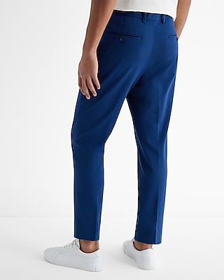 Extra Slim Blue Stretch Cotton-Blend Suit Pant