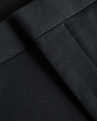 Extra Slim Black Stretch Cotton-Blend Knit Suit Pant