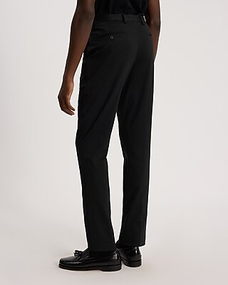 Extra Slim Black Stretch Cotton-Blend Knit Suit Pant