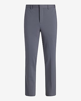 Slim Slate Gray Stretch Cotton-Blend Suit Pant