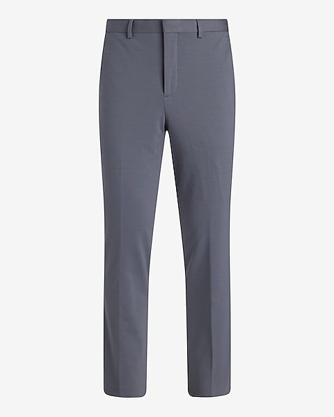 Slim Slate Gray Stretch Cotton-blend Suit Pant | Express