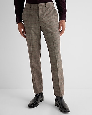 Slim Plaid Flannel Suit Pant Express
