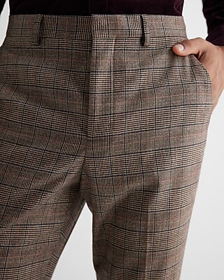 Slim Plaid Flannel Suit Pant Express