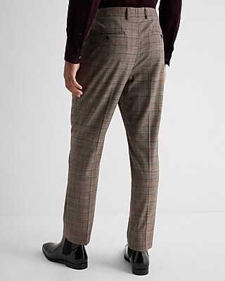 Slim Plaid Flannel Suit Pant Express