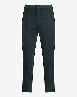Extra Slim Dark Green Corduroy Suit Pant