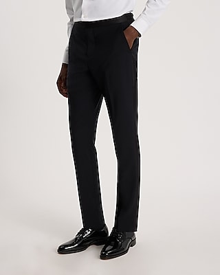 Slim Navy Wool-blend Performance Stretch Tuxedo Pant