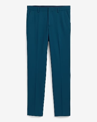Extra Slim Blue Herringbone Stretch Suit Pant