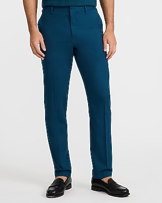 Extra Slim Blue Herringbone Stretch Suit Pant