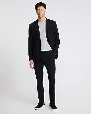 Slim Black Washable Everyday Performance Suit Pant