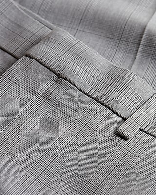 Slim Gray Plaid Everyday Performance Suit Pant