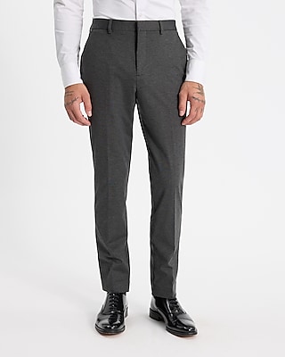 Slim Black Ponte Knit Suit Pant