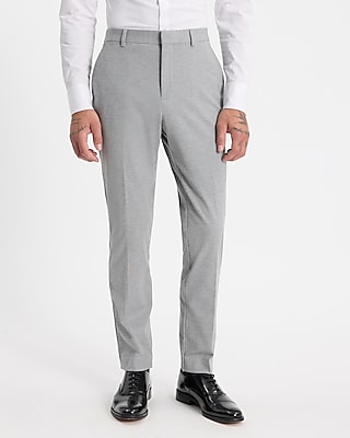 Slim Black Ponte Knit Suit Pant