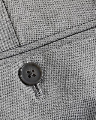 Slim Light Gray Knit Suit Pant